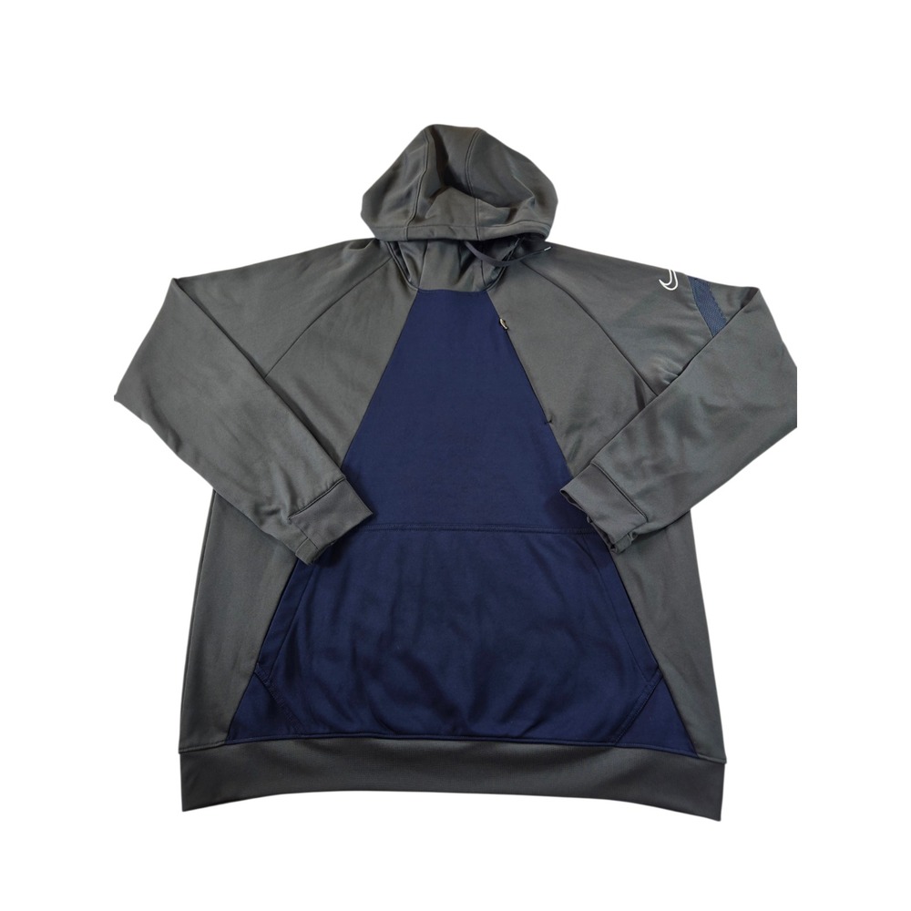 Nike Mens XL Dry Academy Pro Pullover Hoodie Navy Gray Dri Fit